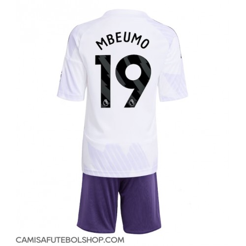 Camisa de time de futebol Manchester United Bryan Mbeumo #19 Replicas 2º Equipamento Infantil 2025-26 Manga Curta (+ Calças curtas)